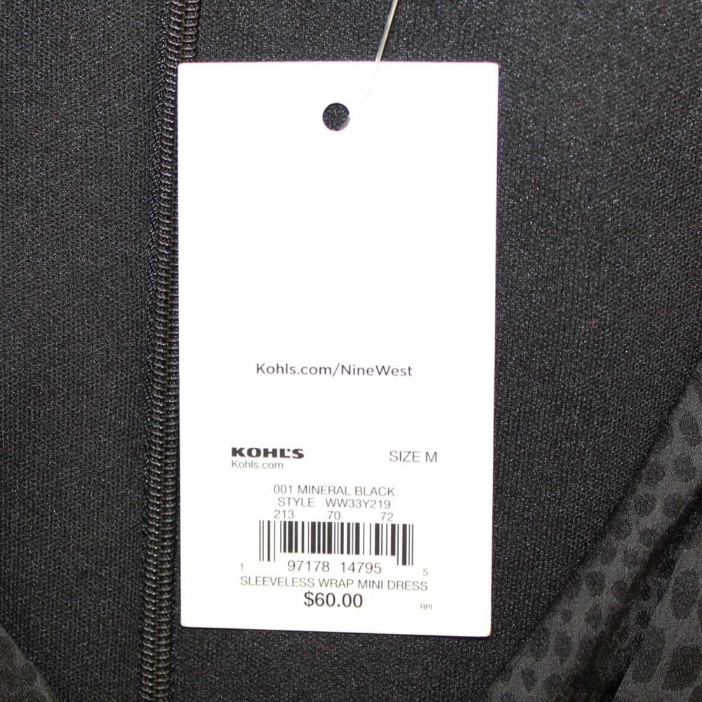 Nine West black snake print dress (women’s M) (NWT) - Picture 9 of 10